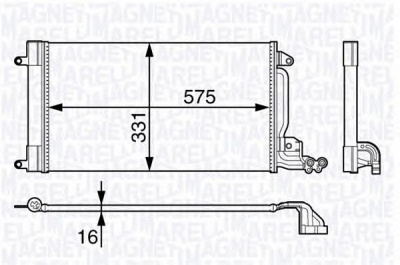 MAGNETI MARELLI 350203715000 -  Конденсатор, кондиционер